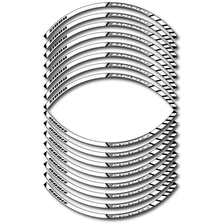 Kawasaki Z 1000 Style 10 Wheel Stripes Stickers Decals - DecalsHouse