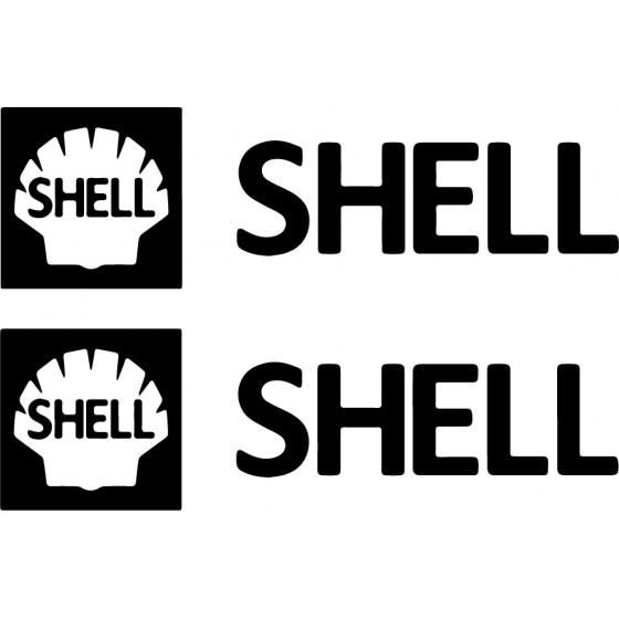 2x Shell Logo Vinyl Decals...