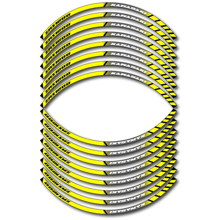 Kawasaki Zrx 1200 Style 3 Wheel Stripes Stickers Decals - DecalsHouse