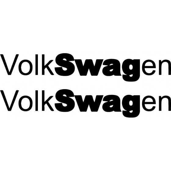 2x VW Volkswagen Swag...