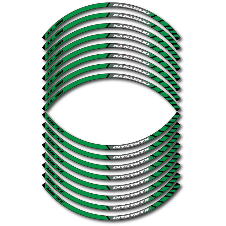 Kawasaki Zx 9r Style 11 Wheel Stripes Stickers Decals - DecalsHouse