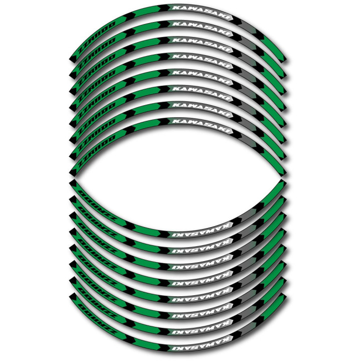 Kawasaki Zzr 1100 Style 8 Wheel Stripes Stickers Decals - DecalsHouse