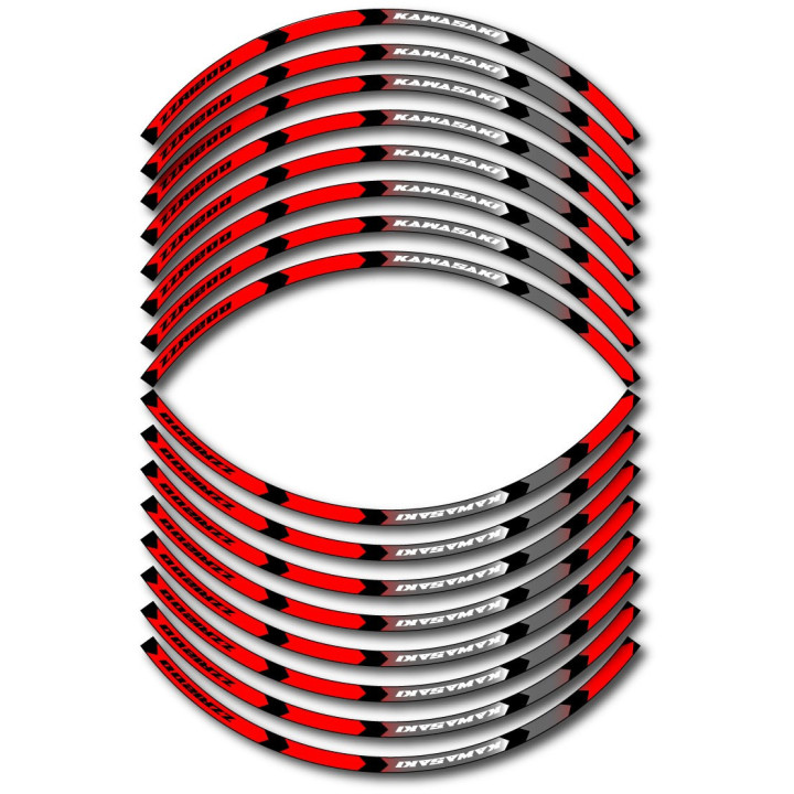 Kawasaki Zzr 1200 Style 4 Wheel Stripes Stickers Decals - DecalsHouse
