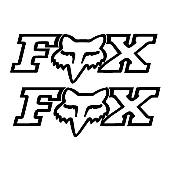 2x Fox Vinyl Decals Stickers