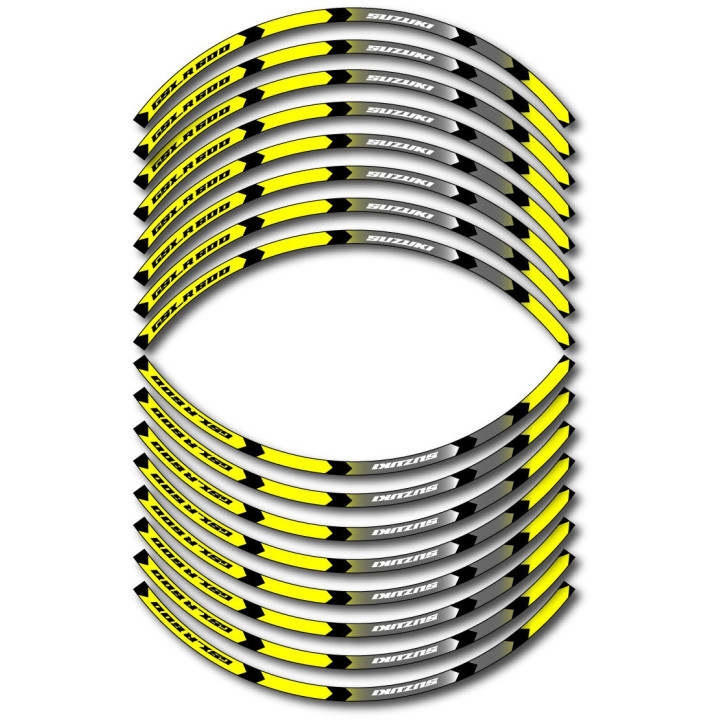 Suzuki Gsx R 600 Style 12 Wheel Stripes Stickers Decals - DecalsHouse
