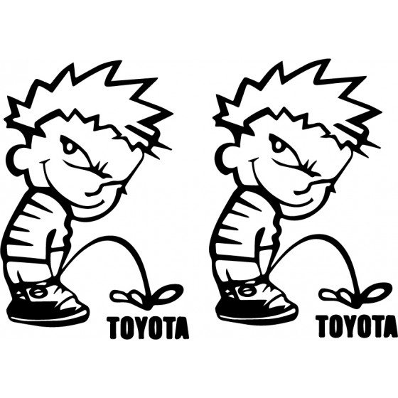 2x Calvin Pisses Toyota...