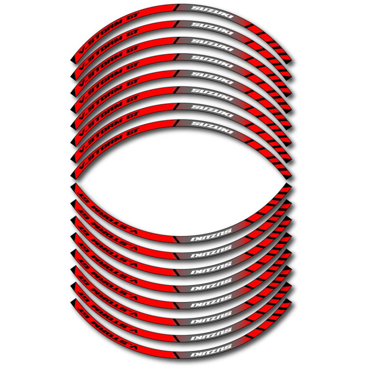 Suzuki V Storm Gt Style 4 Wheel Stripes Stickers Decals - DecalsHouse