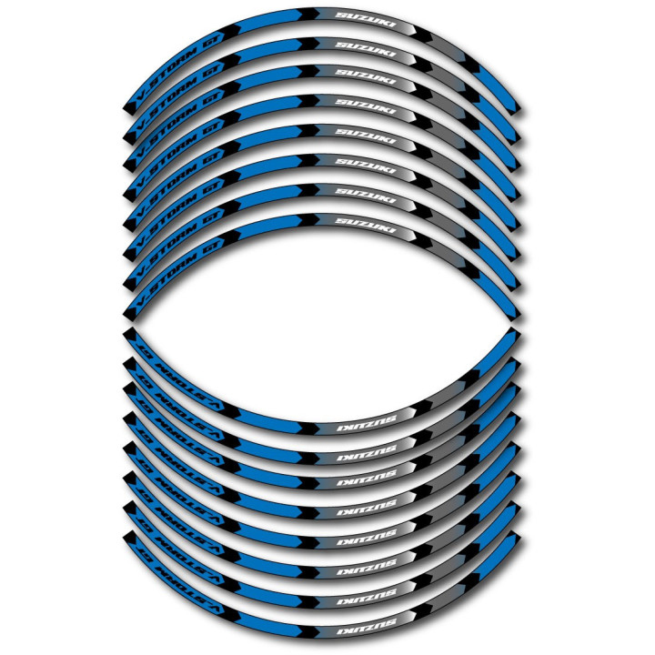 Suzuki V Storm Gt Style 6 Wheel Stripes Stickers Decals - DecalsHouse