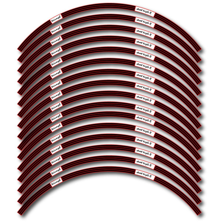 Triump Street Triple R Style 2 Wheel Stripes Stickers Decals - DecalsHouse