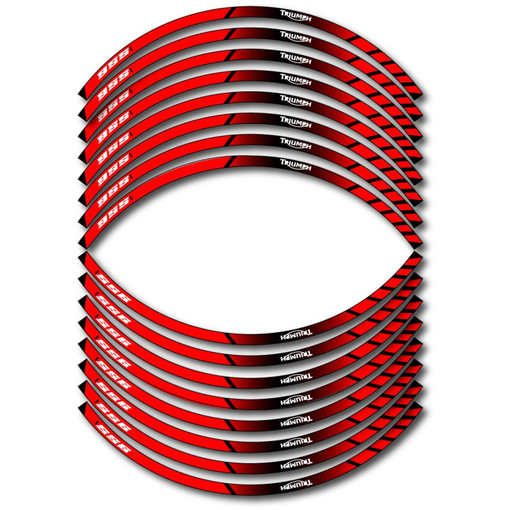 Triumph 955i Style 2 Wheel Stripes Stickers Decals - DecalsHouse