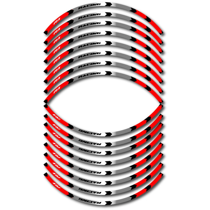 Yamaha R1 Style 3 Wheel Stripes Stickers Decals - DecalsHouse