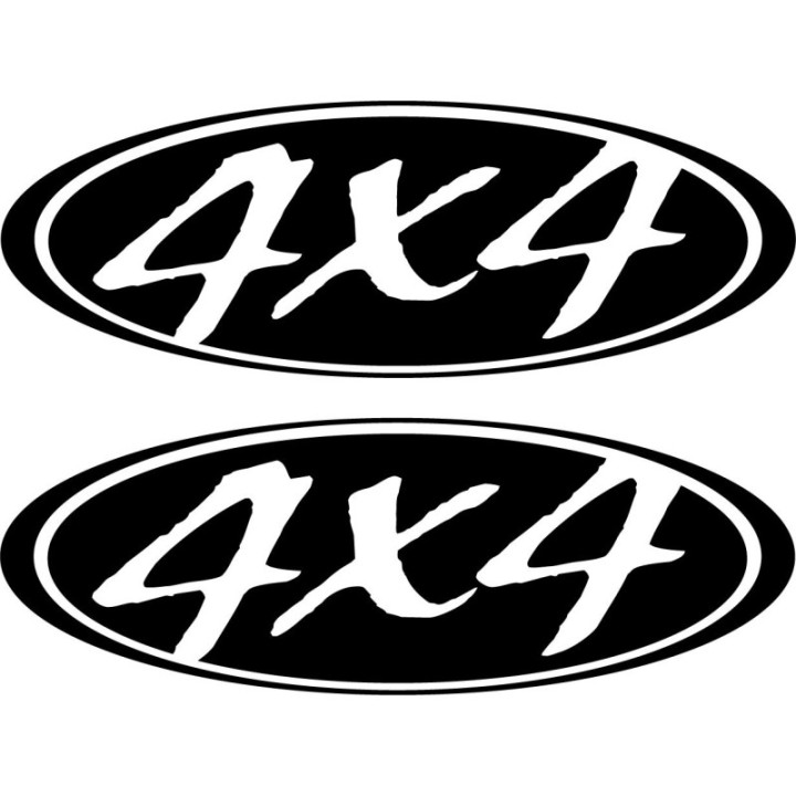 2x 4x4  Oval Stickers Decals - DecalsHouse