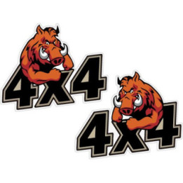 2x 4x4 Muscle Boar Stickers Decals - DecalsHouse