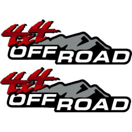 2x 4x4 Off Road Mountains Stickers Decals - DecalsHouse