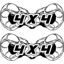 2x 4x4 Style 23 Stickers Decals - DecalsHouse