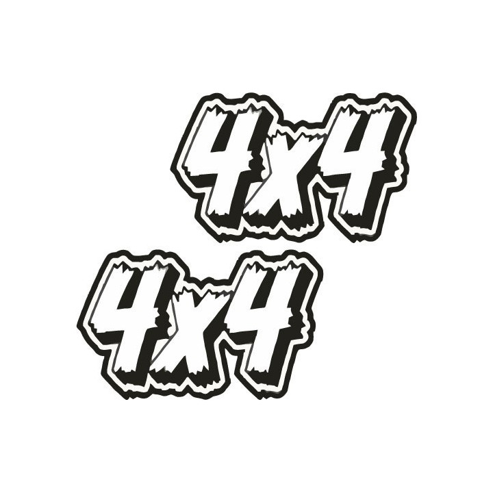 2x 4x4 Style 33 Stickers Decals - DecalsHouse