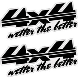 2x 4x4 Wetter The Better Stickers Decals - DecalsHouse