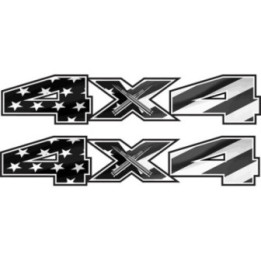 2x American Flag 4x4 Style 2 Stickers Decals - DecalsHouse