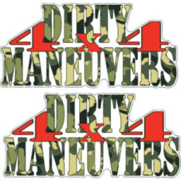 2x Dirty Maneuvers 4x4 4wd Stickers Decals - DecalsHouse