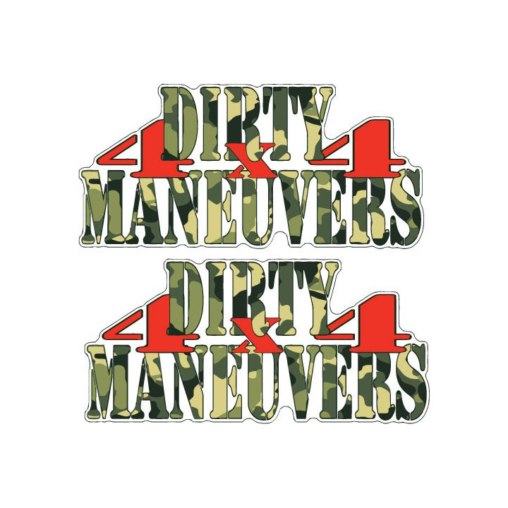 2x Dirty Maneuvers 4x4 4wd Stickers Decals - DecalsHouse