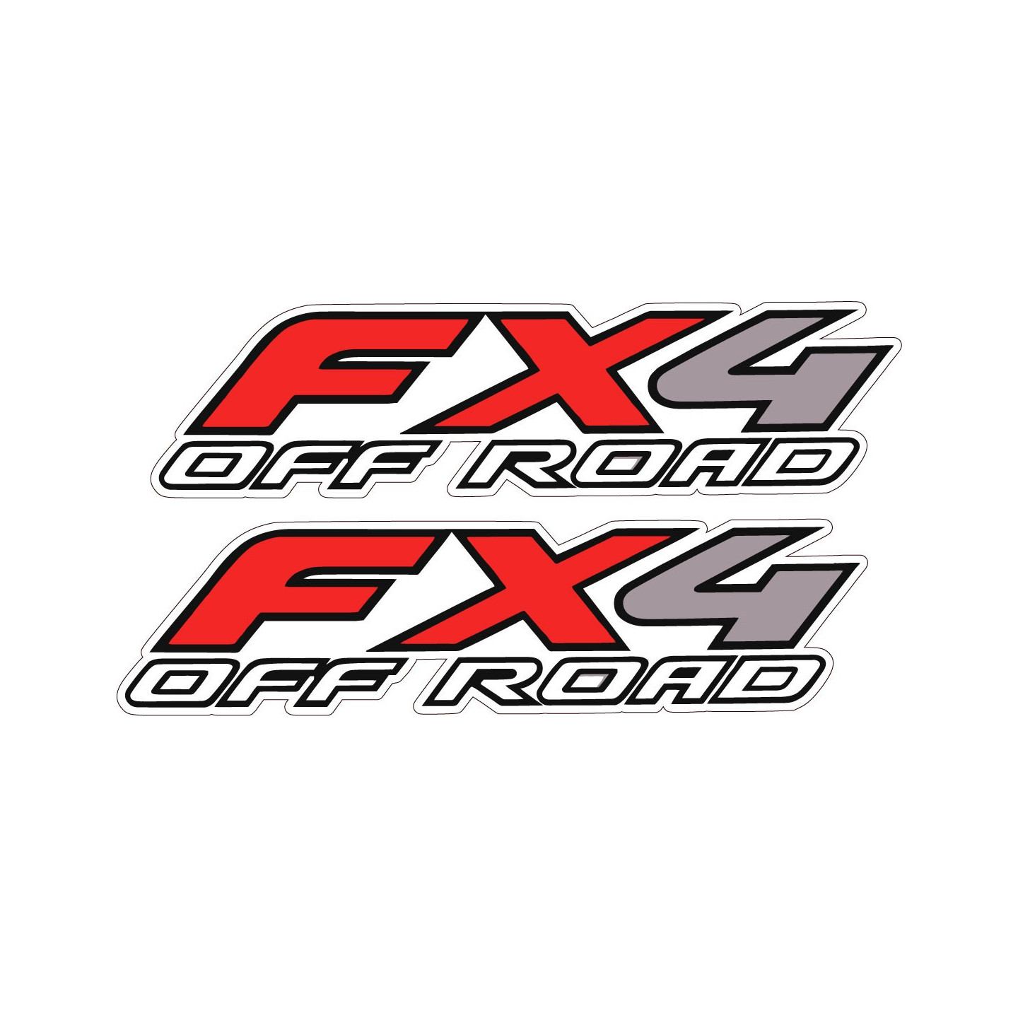 2x Fx4 Off Road Style 2 Stickers Decals - DecalsHouse