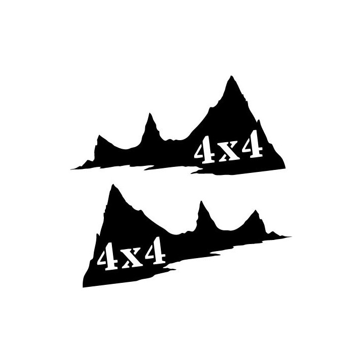 2x Mountains 4x4 Stickers Decals - DecalsHouse