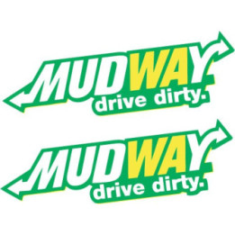 2x Mudway Drive Dirty 4wd 4x4 Stickers Decals - DecalsHouse