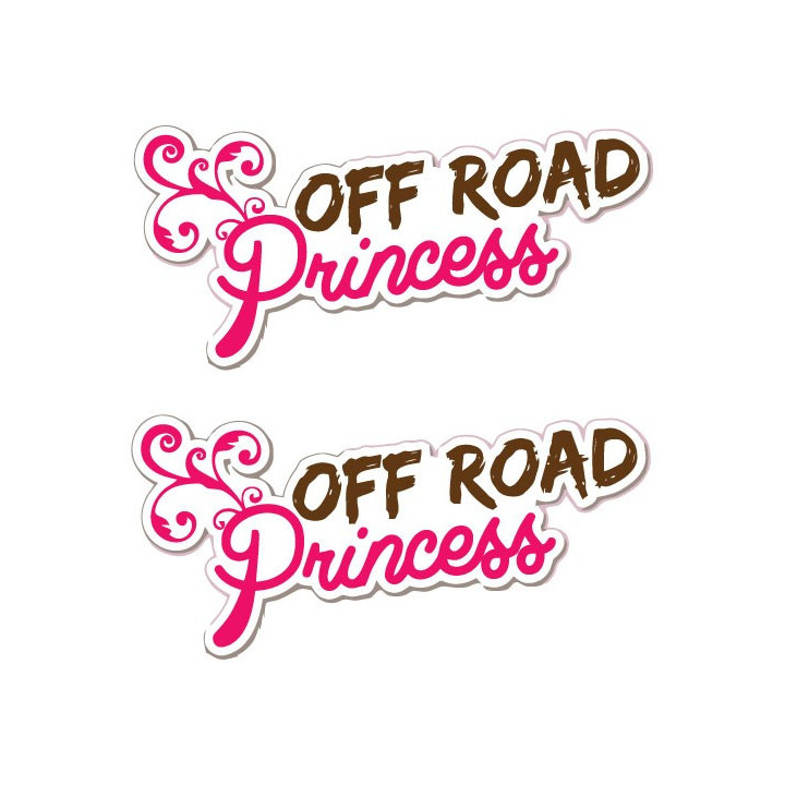 2x Off Road Princess 4x4 4wd Stickers Decals - DecalsHouse