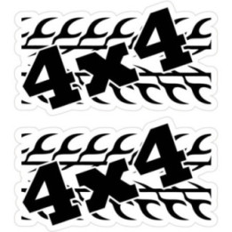 2x Tyre Tracks 4x4 Stickers Decals - DecalsHouse