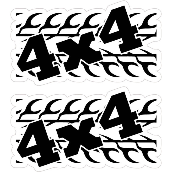 2x Tyre Tracks 4x4 Stickers Decals - DecalsHouse