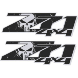 2x Z71 4x4 Punisher Stickers Decals - DecalsHouse