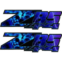 2x Z85 Chevy 4x4 4wd Blue Stickers Decals - DecalsHouse