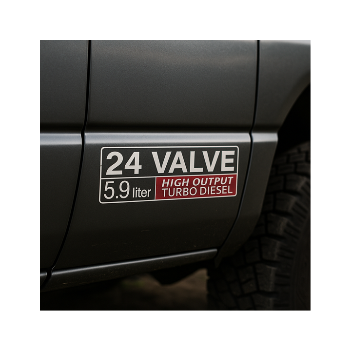 2x Diesel 24 Valve Turbo Stickers Decals - DecalsHouse