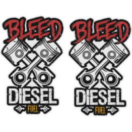 2x Diesel Bleed Stickers Decals - DecalsHouse