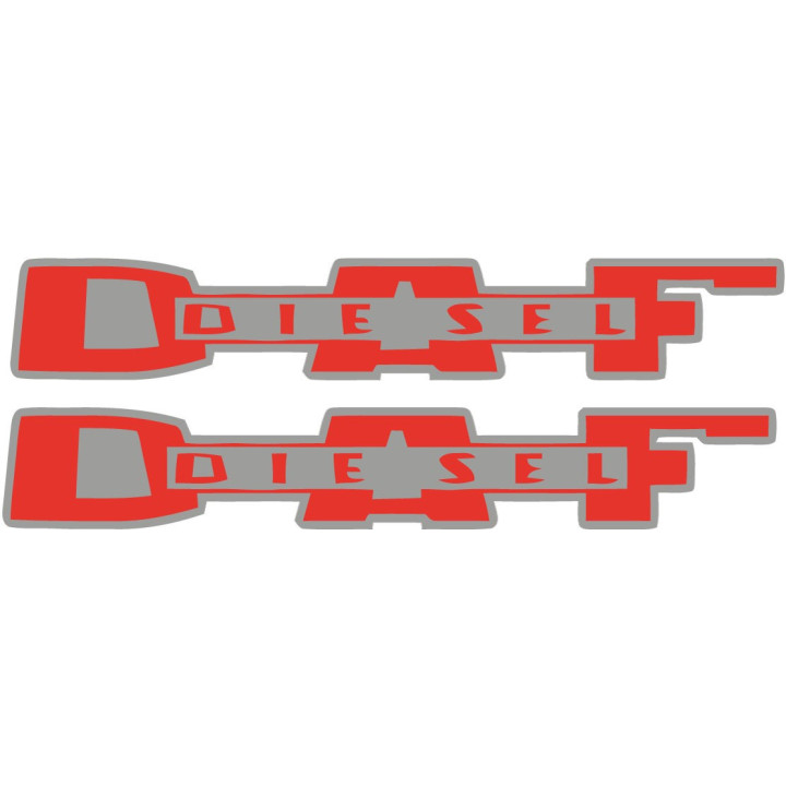 2x Diesel Daf Stickers Decals - DecalsHouse