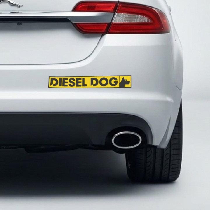 Diesel Dog Stickers – Funny Diesel Truck 4x4 Vinyl Decals (2-Pack)