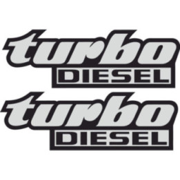 2x Diesel Grey Stickers Decals - DecalsHouse