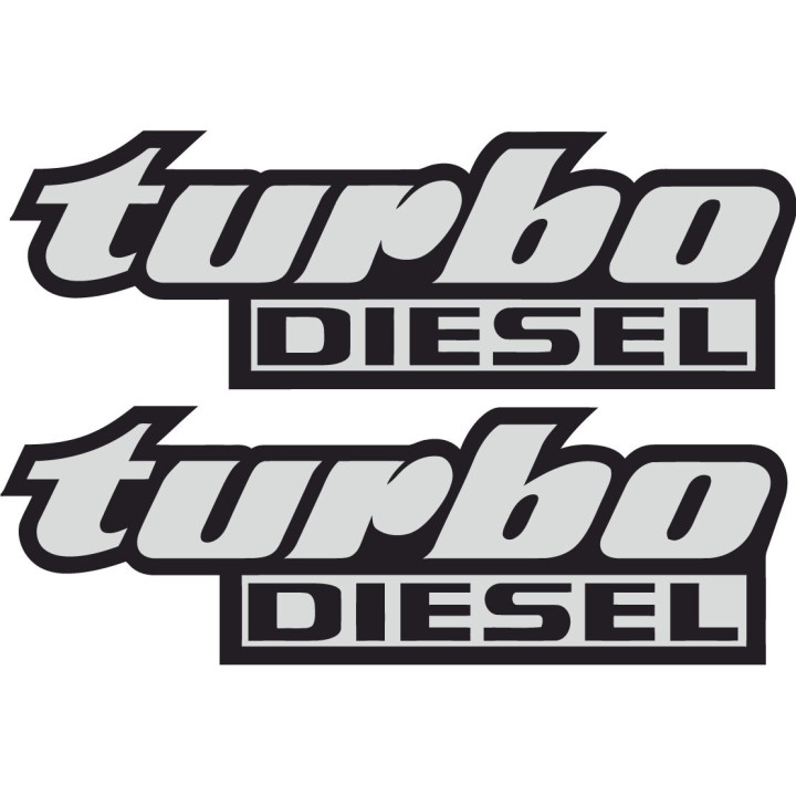 2x Diesel Grey Stickers Decals - DecalsHouse