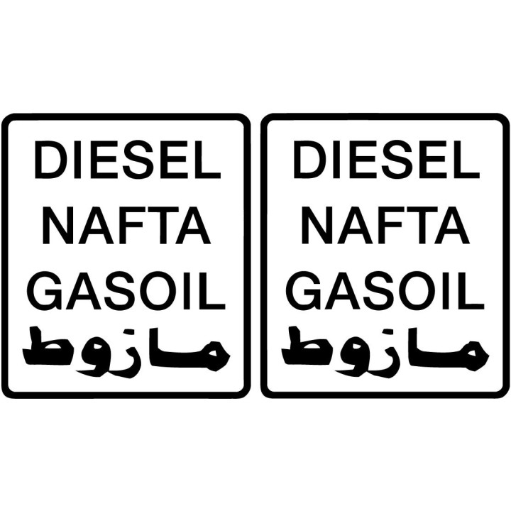 2x Diesel Nafta Gasoil Stickers Decals - DecalsHouse