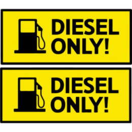 2x Diesel Only Fuel Pump Stickers Decals - DecalsHouse