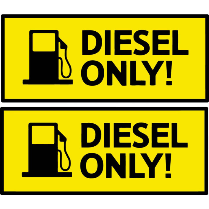2x Diesel Only Fuel Pump Stickers Decals - DecalsHouse