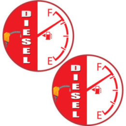 2x Diesel Round Style 3 Stickers Decals - DecalsHouse