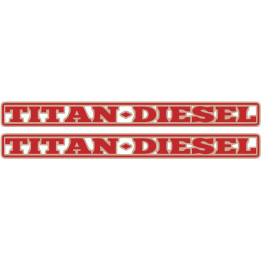 2x Diesel Titan Stickers Decals - DecalsHouse