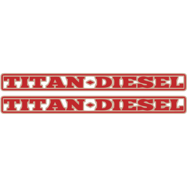 2x Diesel Titan Stickers Decals - DecalsHouse
