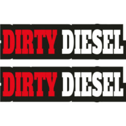 2x Dirty Diesel Red Dh Stickers Decals - DecalsHouse