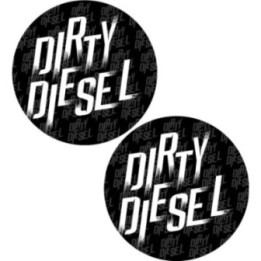 2x Dirty Diesel Round Stickers Decals - DecalsHouse