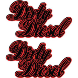 2x Dirty Diesel Style 4 Stickers Decals - DecalsHouse