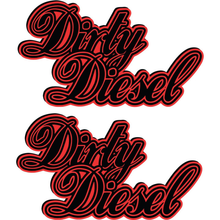 2x Dirty Diesel Style 4 Stickers Decals - DecalsHouse