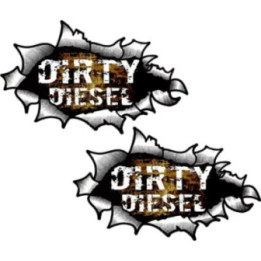 2x Dirty Diesel Style 5 Stickers Decals - DecalsHouse