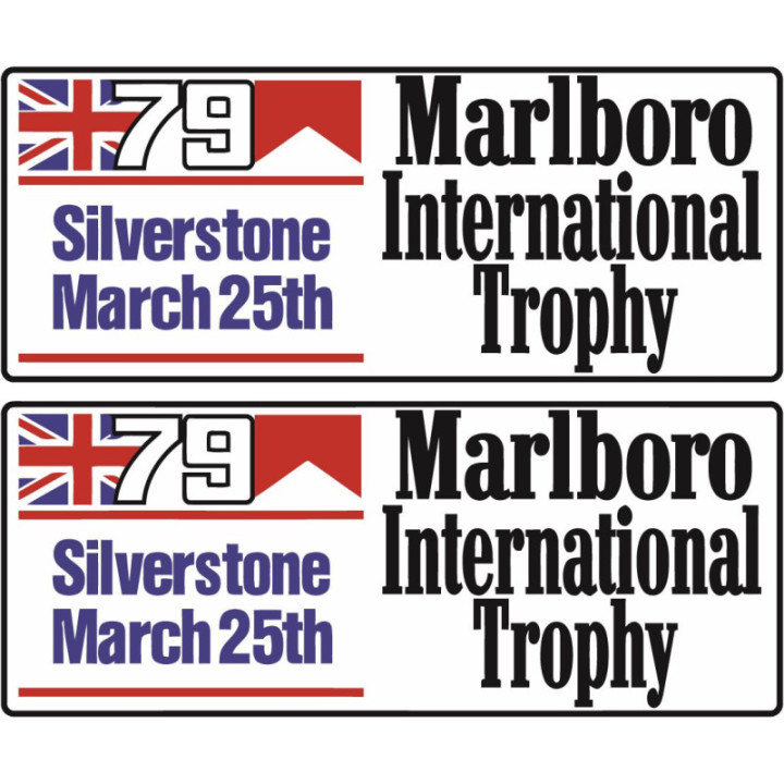 2x 1979 Marlboro International Trophy Stickers Decals - DecalsHouse